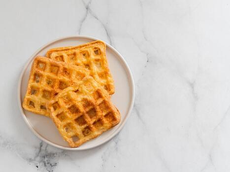 sabroso ceto dos ingredientes gofres - chafles foto