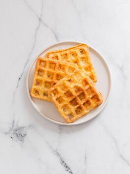 sabroso ceto dos ingredientes gofres - chafles foto