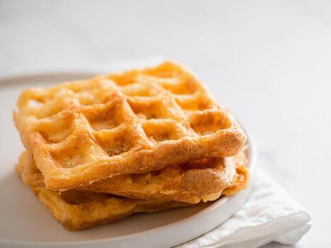 sabroso ceto dos ingredientes gofres - chafles foto