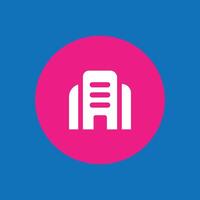 Icon of the office building. Flat design style eps 10. building, office, workplace icon design elements that can be used for various design needs vector