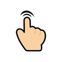 Finger pointing up icon. Finger touch a screen with touching effect. Design element hand shaped pointer Templates. Pointer icon, pointer symbol. EPS10 vector