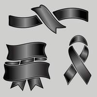 Gradient color ribbon set vector