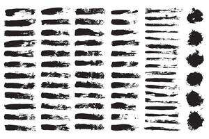 Mega collection of grunge brush strokes. set of grungy paint brush vector