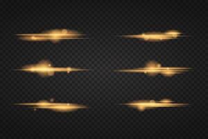 Set of realistic lens flare vector