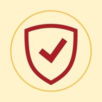 Protect shield trendy icon logical abstract illustration colorful artwork beautiful design vector