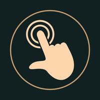 Touch screen trendy icon reasoned abstract illustration colorful artwork beautiful design vector