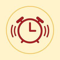 Alarm clock trendy icon logical abstract illustration colorful artwork beautiful design vector