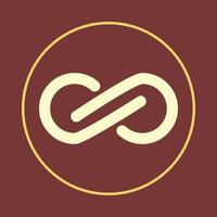 Infinity trendy icon solid abstract illustration colorful artwork beautiful design vector
