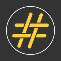 Hashtag trendy icon rational abstract illustration colorful artwork beautiful design vector