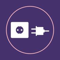 Plug and socket trendy icon true abstract illustration colorful artwork beautiful design vector