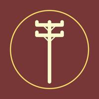 Power pole trendy icon solid abstract illustration colorful artwork beautiful design vector