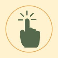Finger hand gesture trendy icon informed abstract illustration colorful artwork vector