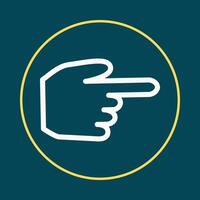 Hand finger trendy icon hard abstract illustration colorful artwork beautiful design vector