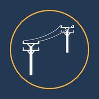 Power pole trendy icon valid abstract illustration colorful artwork beautiful design vector