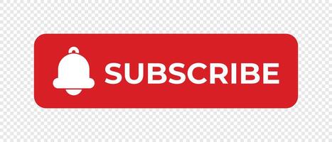 Red button subscribe of channel. Subscribe button in flat style. Subscribe red button and notification bell. illustration vector