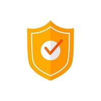 Shield check mark, tick mark symbol, vector