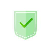 Shield check mark icon . Protection secure lock sign. Security and privacy symbol. vector