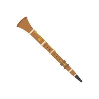 illustration of a clarinet. classical flute. Wind music instruments concept vector