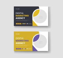 Professional business marketing thumbnail web banner design post template vector