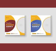 Digital marketing social media post template web banner vector