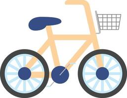 Plain Blue Bicycle with front compartment vector
