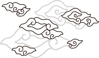 batik mega mendung vector