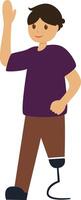 Man with additional leg vector