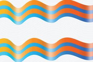 Colorful wave abstract background design with linea art and gradient color vector