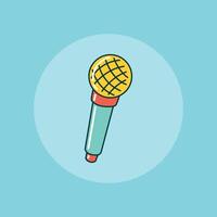 Retro style microphone icon vector