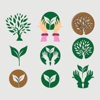 Set of Environment Flat Design Icon vector