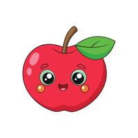 Apple cartoon style trendy character illustration isolated on white background for design resources vector