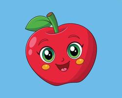 Apple cartoon style trendy character illustration isolated on white background for design resources vector