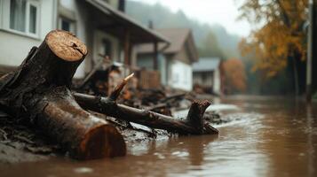natural disaster,Flash floods flowed down from the mountains, destroying cities. photo