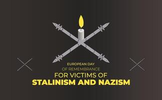 In Memory of Those Silenced, A Day of Remembrance for Victims of Stalinism and Nazism vector
