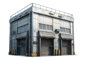 industrial loading dock building isolated on transparent background. png