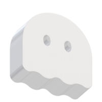 3d ghost retro game arcade character png