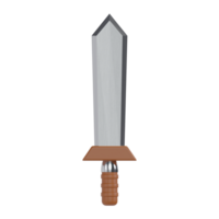 3d wooden sword weapon combat medieval game ready asset icon png