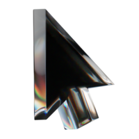 3d random shape cursor prism dispersion glass effect light scatter icon png