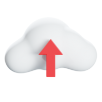 3d upload cloud computing network icon png