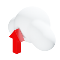 3d isometric upload cloud computing network icon png