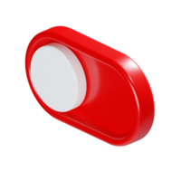 a 3d isometric red toggle switch off user interface button icon png