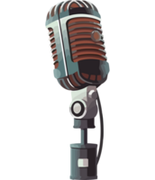 A microphone on a stand with a transparent background png