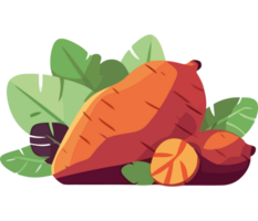 Carrot and other vegetables on a transparency background png
