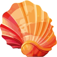 An orange shell on a transparency background png