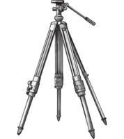 A drawing of a tripod on a transparency background png