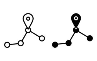 Location pin map line icon, direction minimal , Gps tracking icon symbol template for graphic and web design, vector