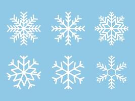 Snowflake icon collection. Christmas snowflake icon collection. Snow winter set of elements. Snowflakes template. illustration. vector