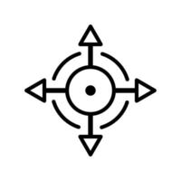 Track live location, Target current location icon in line style, Navigation Icon isolated on white background. vector
