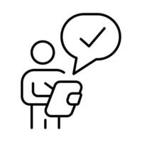 check list customs and officer icon. Symbol of customs checkup and control. vector
