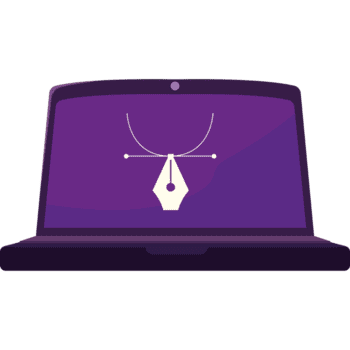 uma computador portátil com uma caneta e uma lápis em isto png